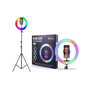 aro de luz rgb led flash 26 cm fotografía selfie + trípode